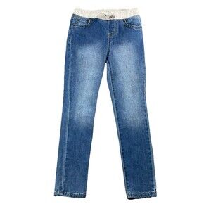 Girls' Mid-Rise Knit Waist Pull-On Skinny Jeans - Cat & Jack 6